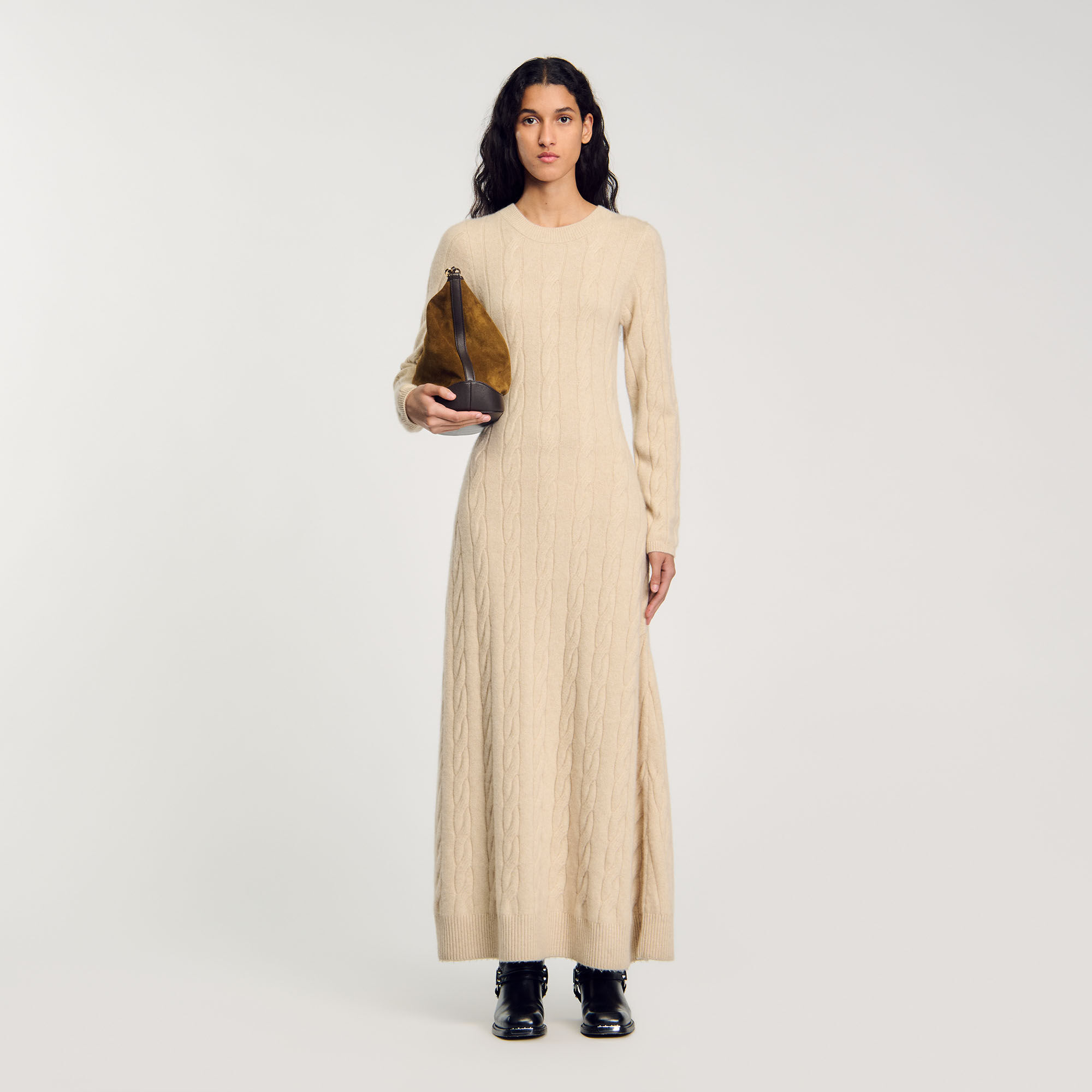 Cable knit maxi dress