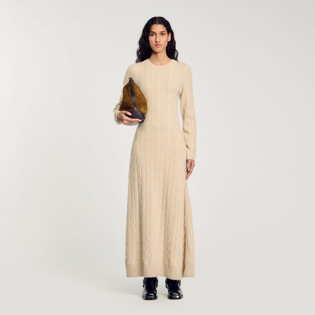 Cable knit maxi dress