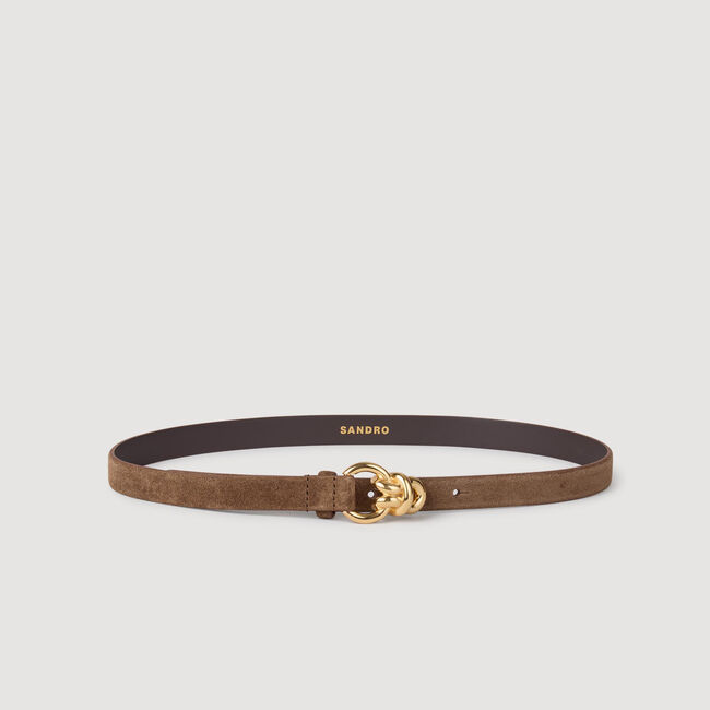 Suede leather belt