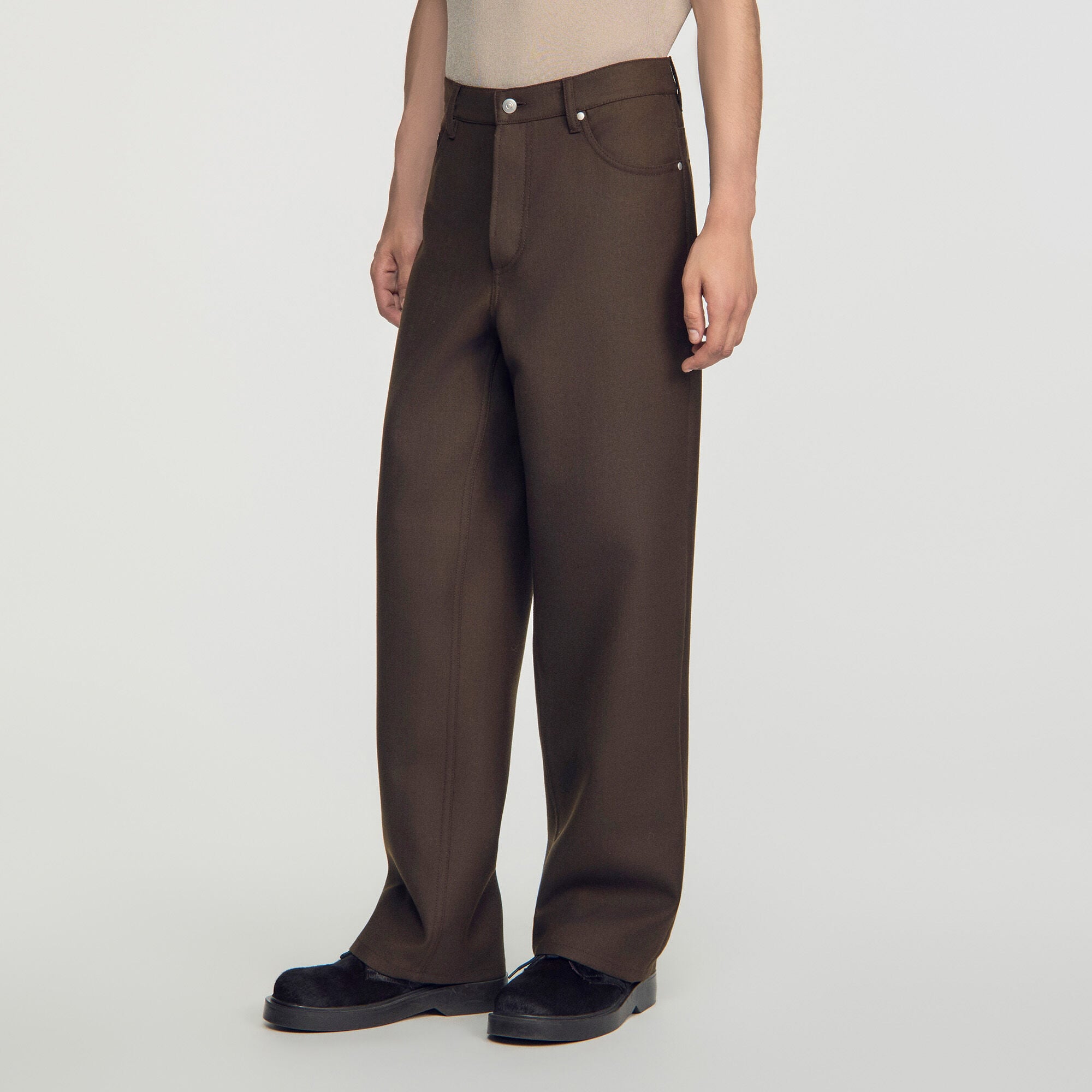 Straight-leg 5-pocket trousers