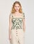 Floral motif smocked top