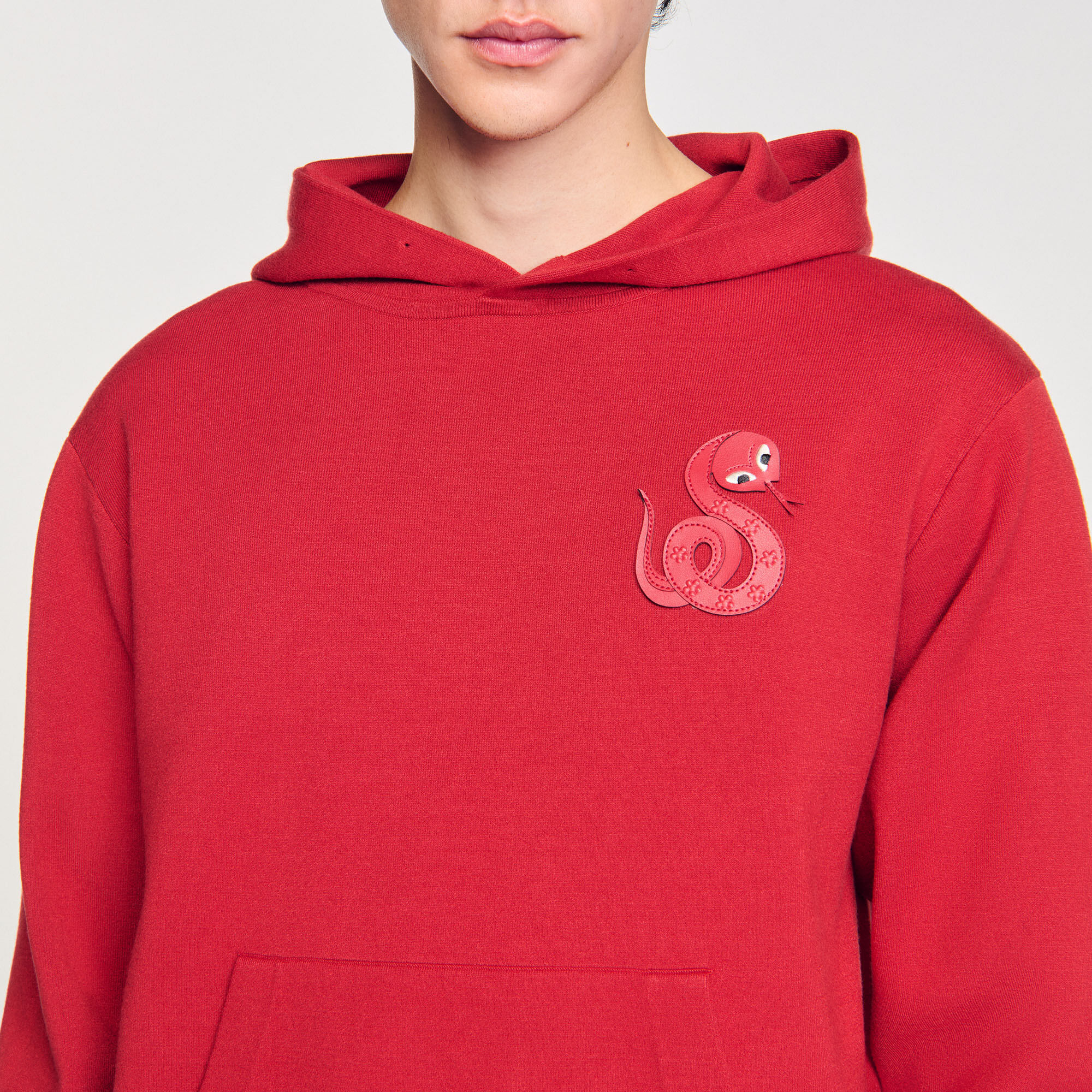 Knit sweatshirt with snake detail - Men | Sandro
