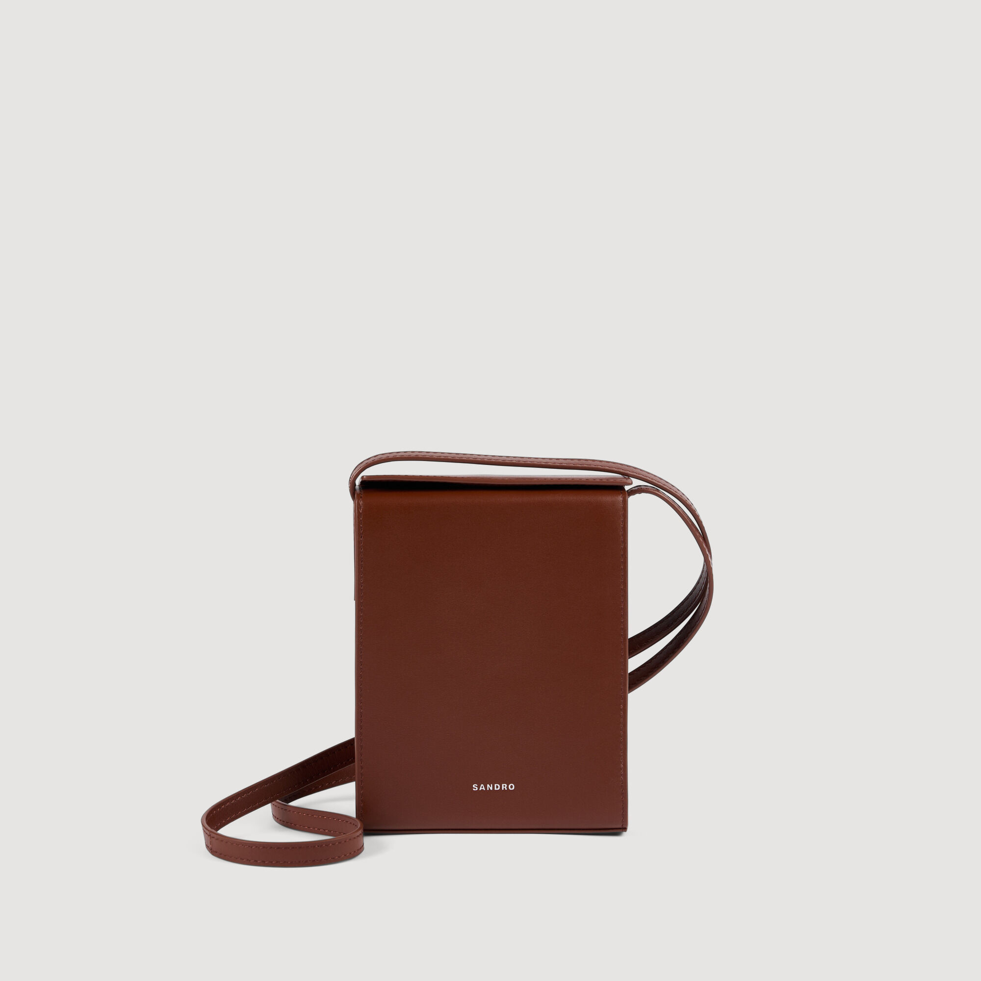 Leather logo phone holder