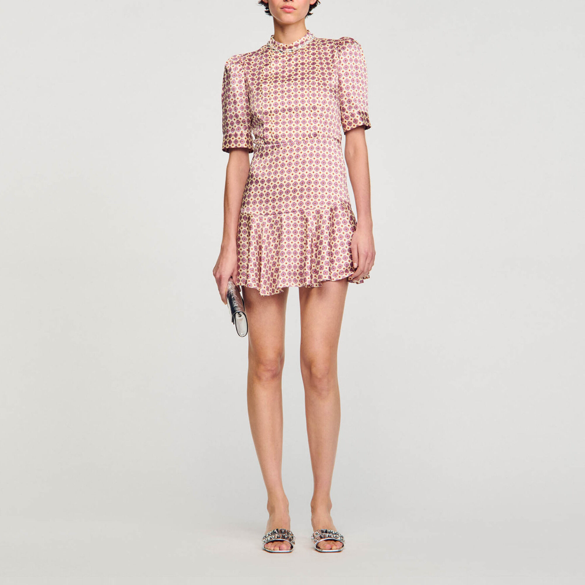 Sandro short printed dress top