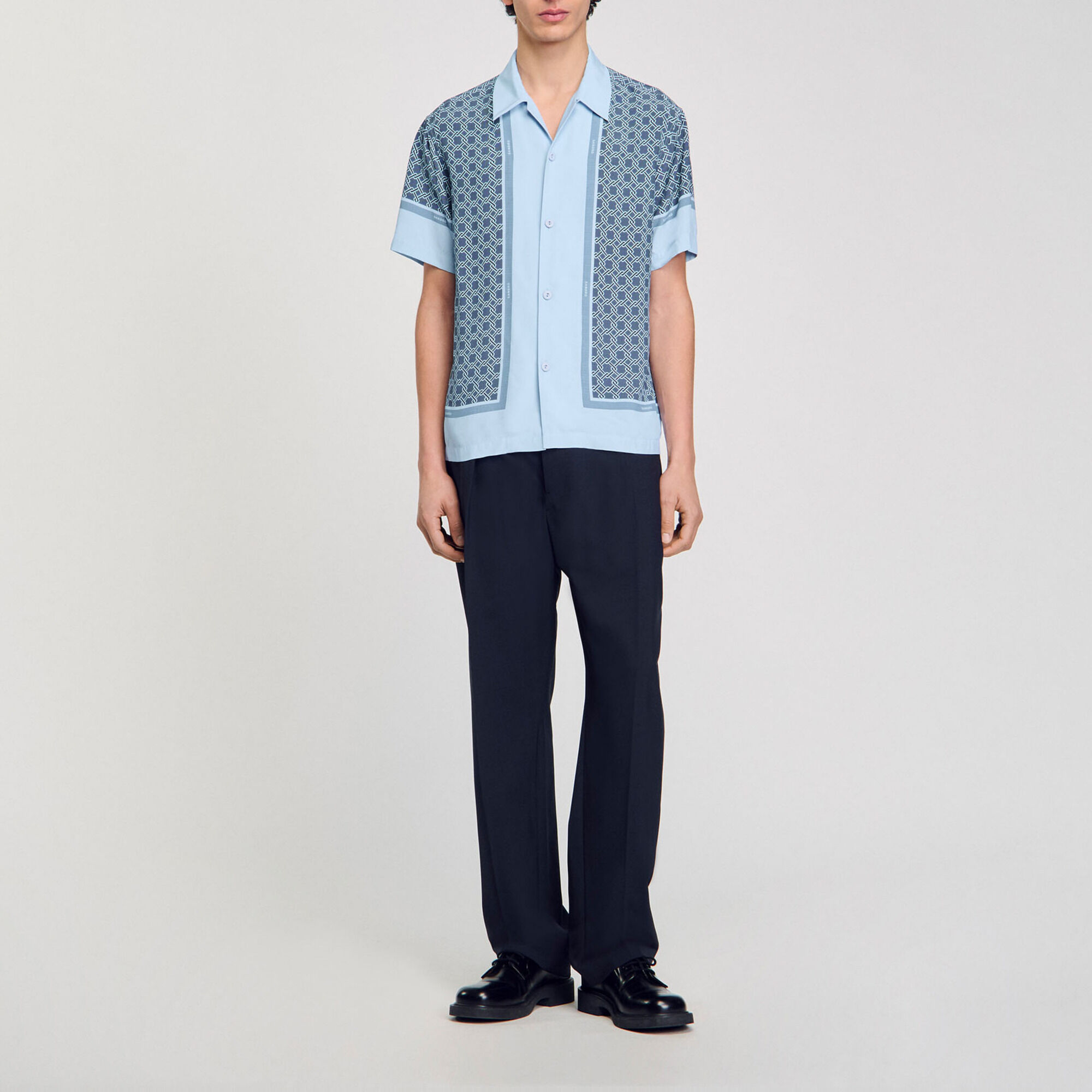 Short-sleeved patterned shirt - Men | Sandro