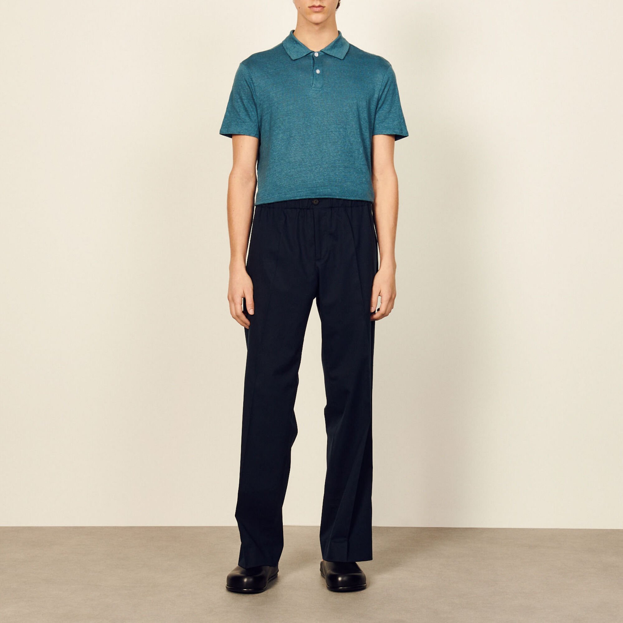 Wide-leg trousers in organic cotton