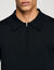 Knitted polo shirt with zip collar