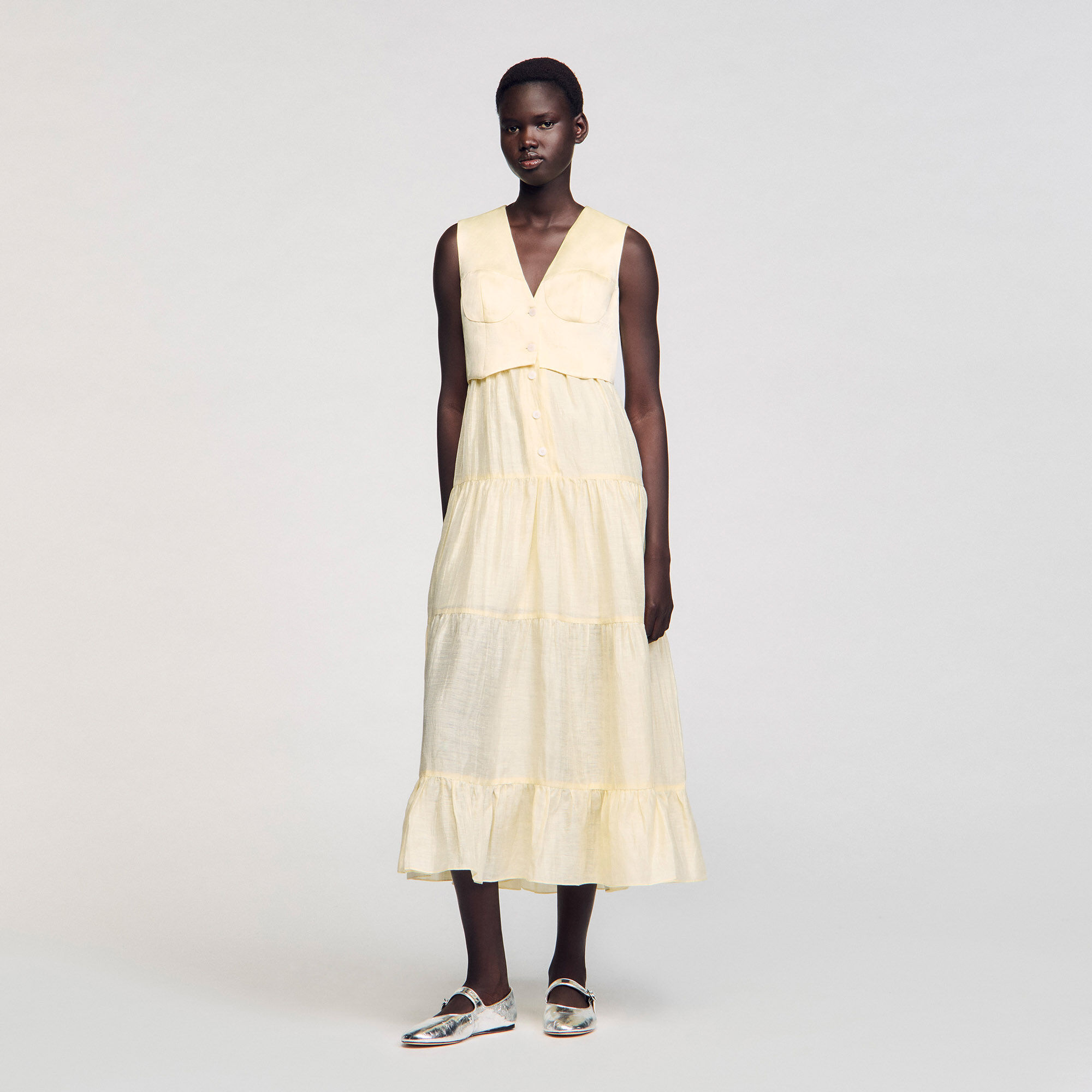 Linen maxi dress