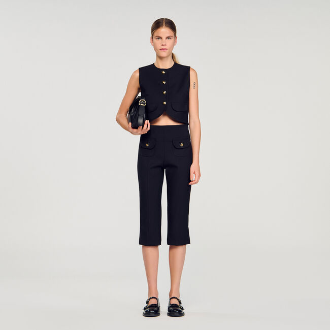Buttoned crop top