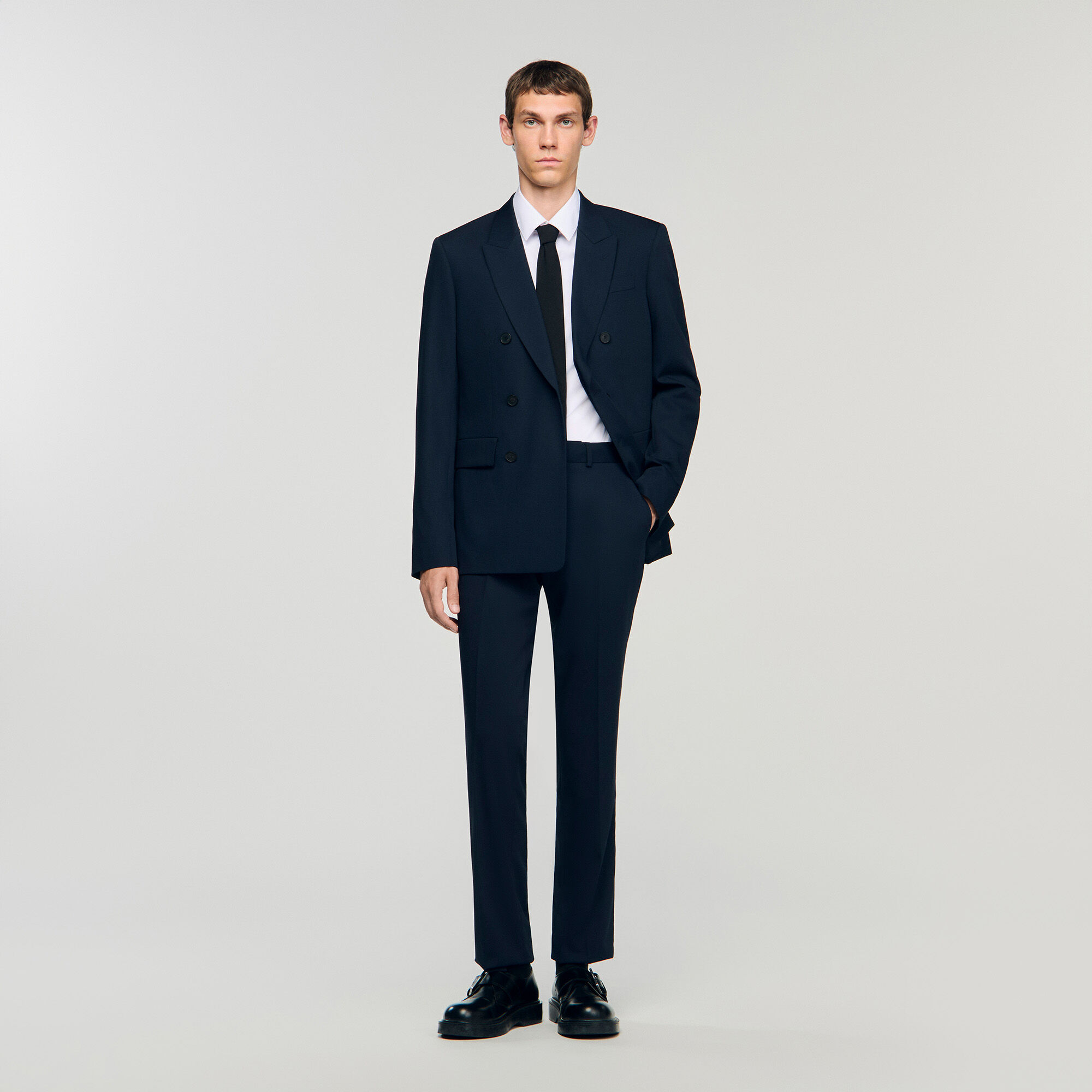 Wide-leg suit trousers