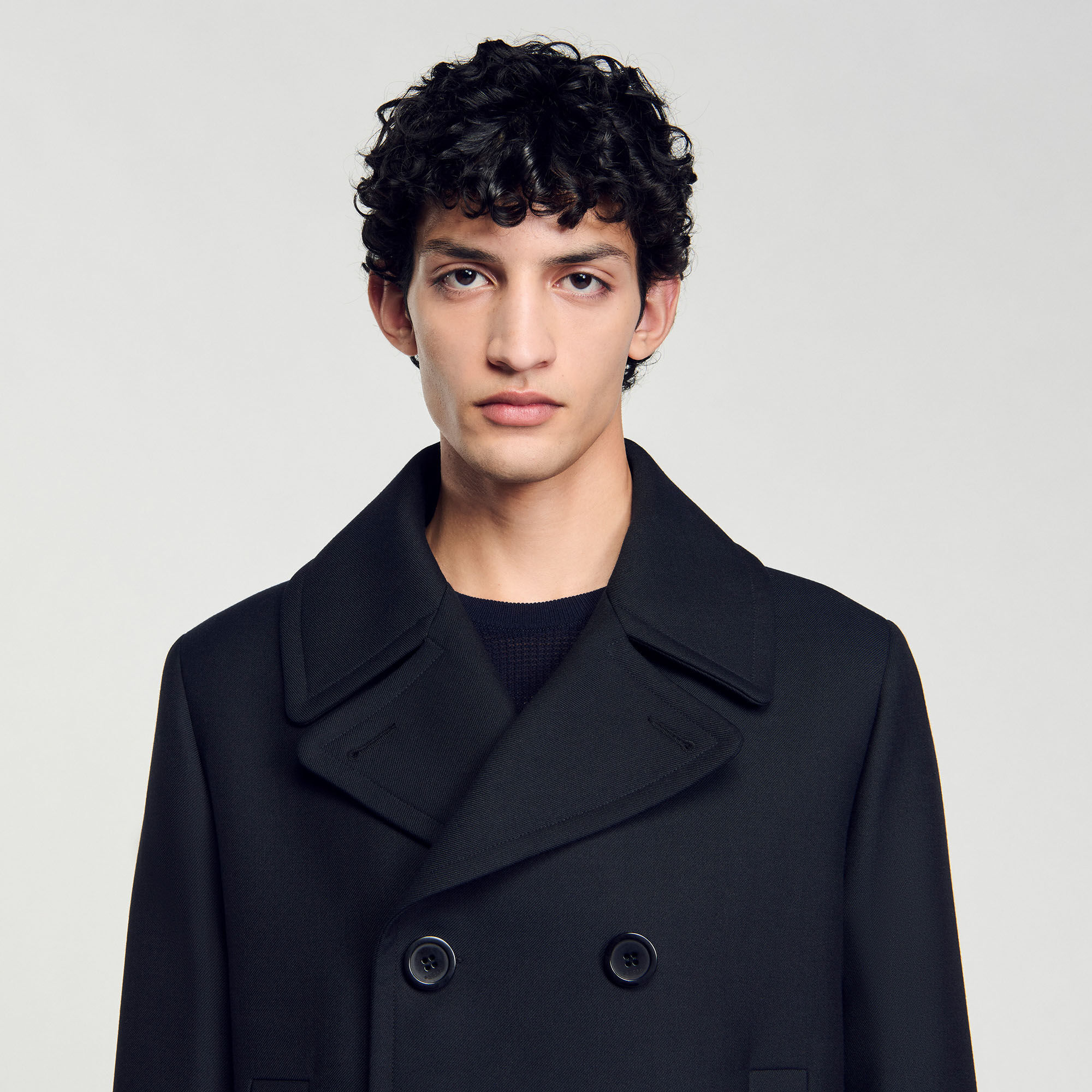 Wool blend pea jacket
