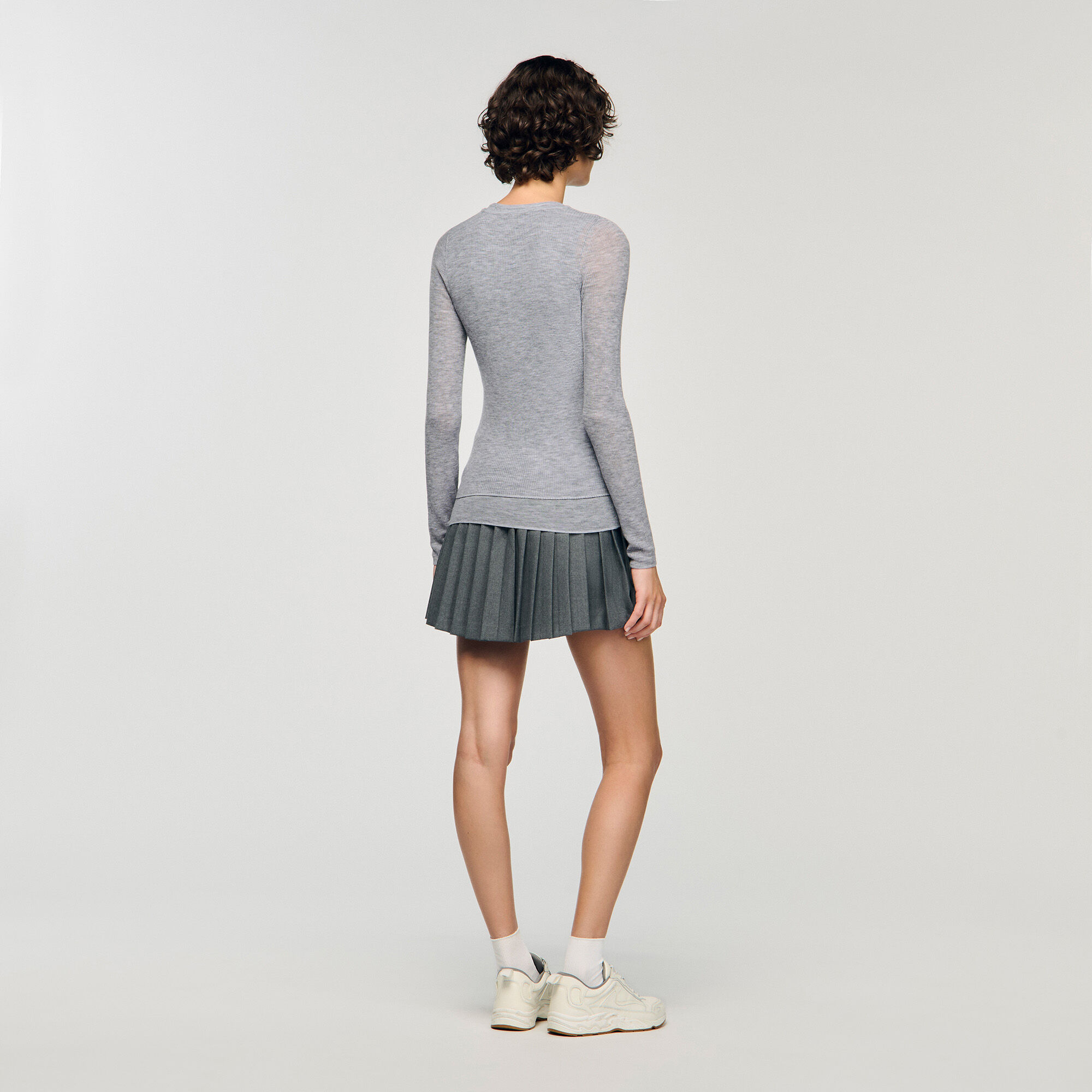 Wool layered effect jumper