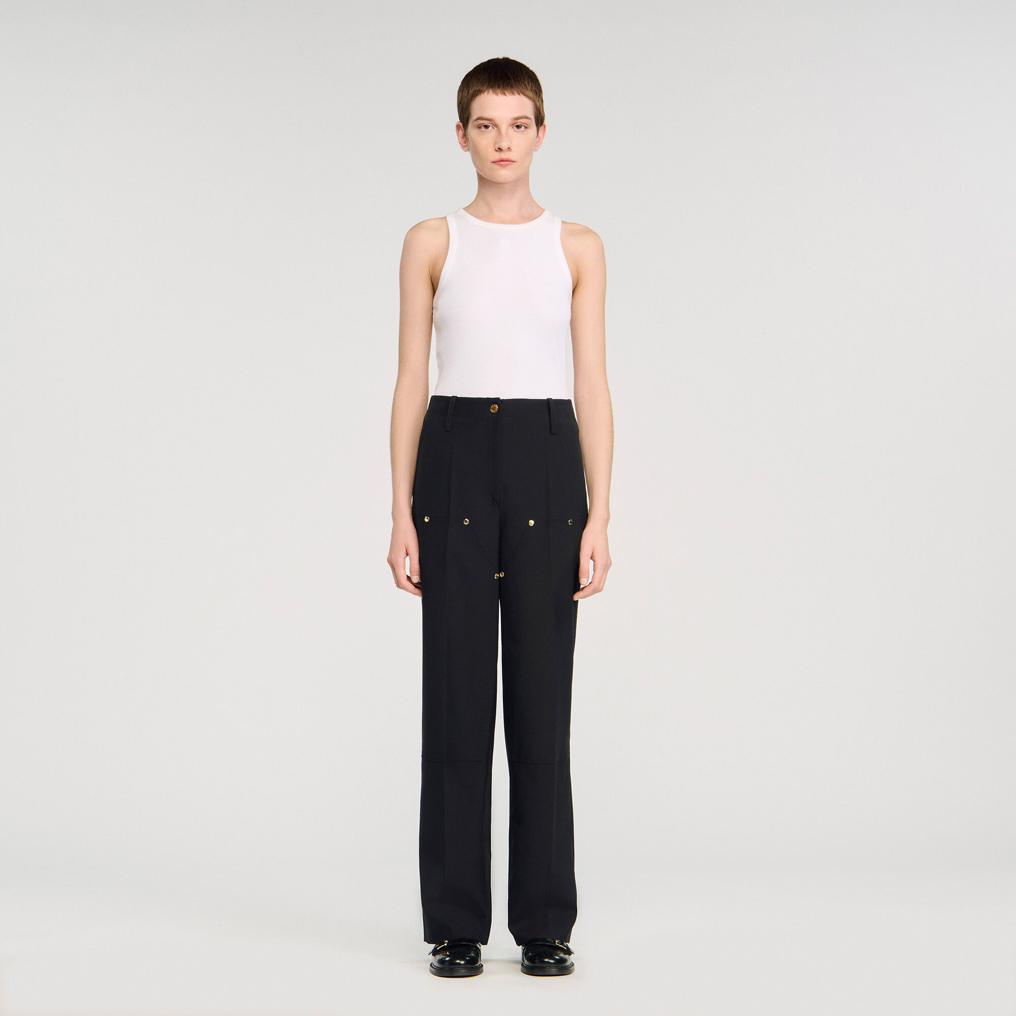 Rivet floaty trousers