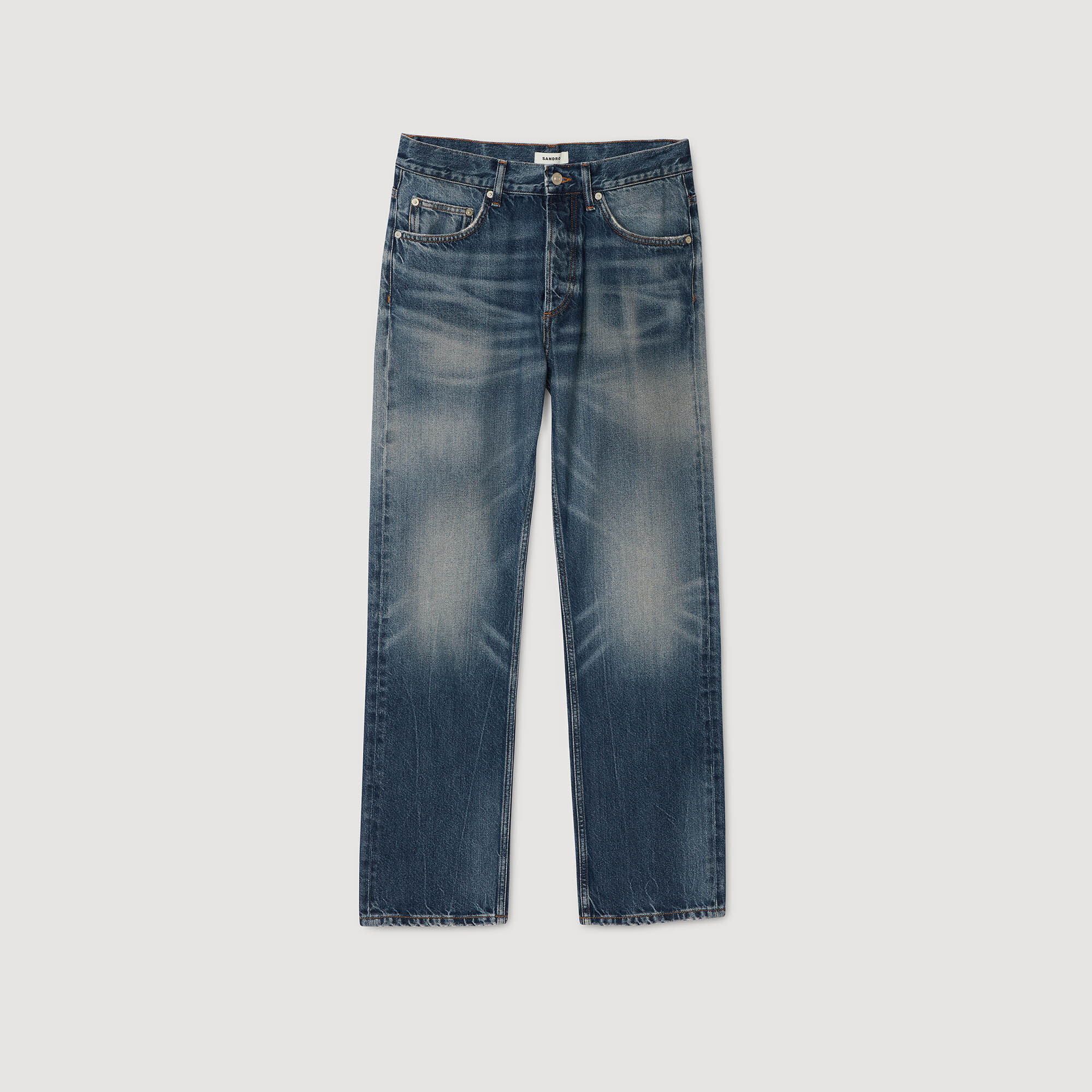 Regular faded jeans