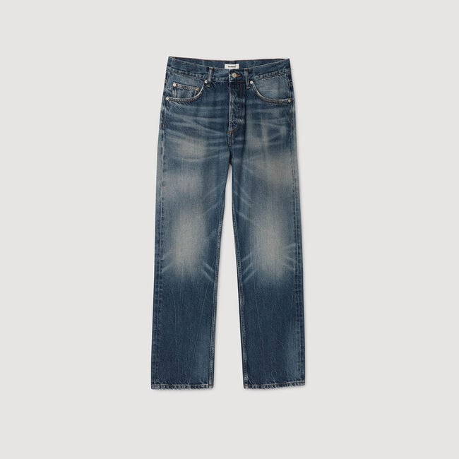 Regular faded jeans