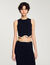 Cropped jumper with chain detail