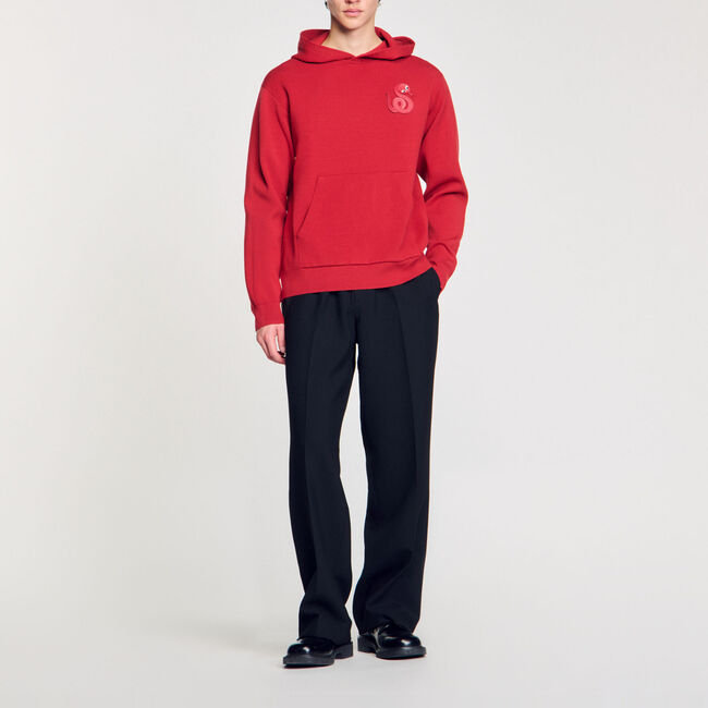 Knit sweatshirt with snake detail - Men | Sandro