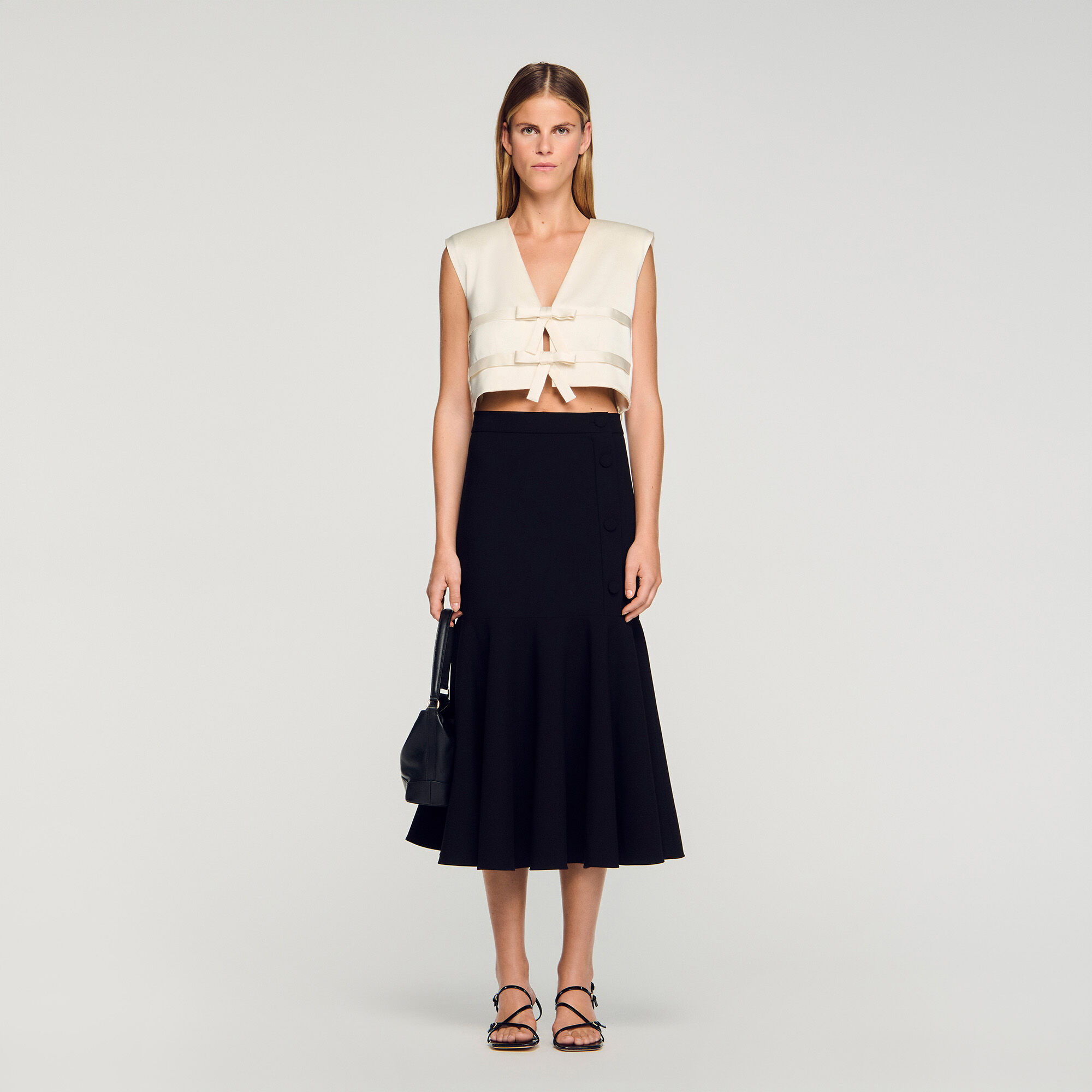 Long ruffled skirt