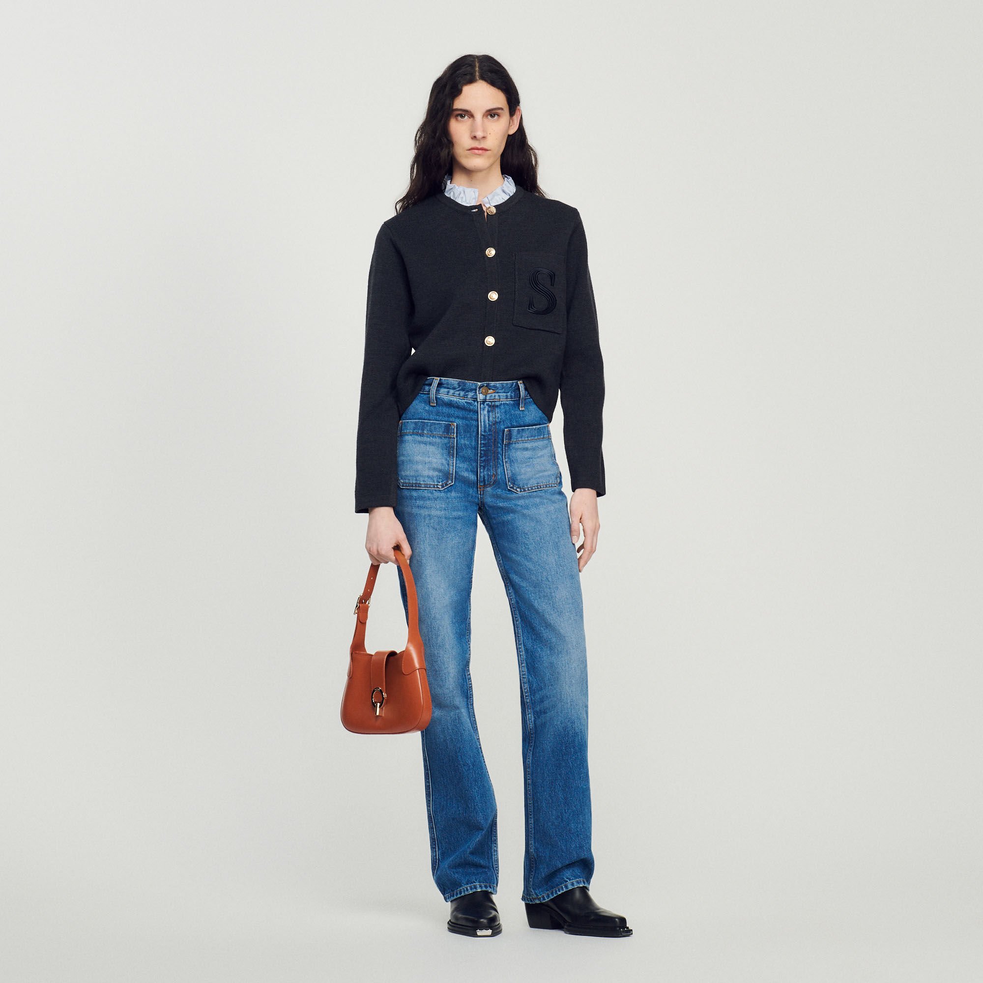 Cardigan in certified wool