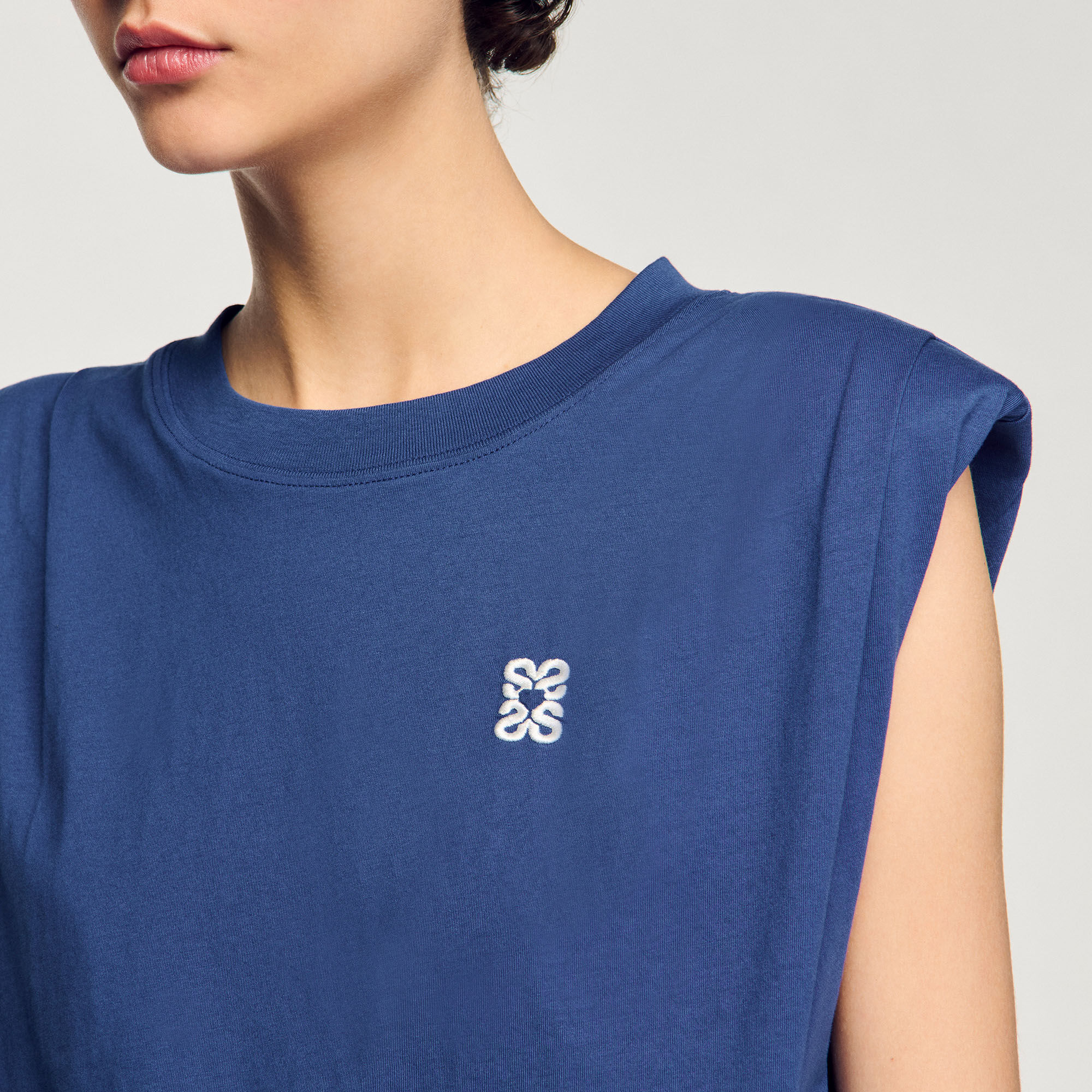 Short draped T-shirt