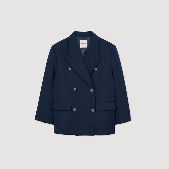 Wool blend suit jacket