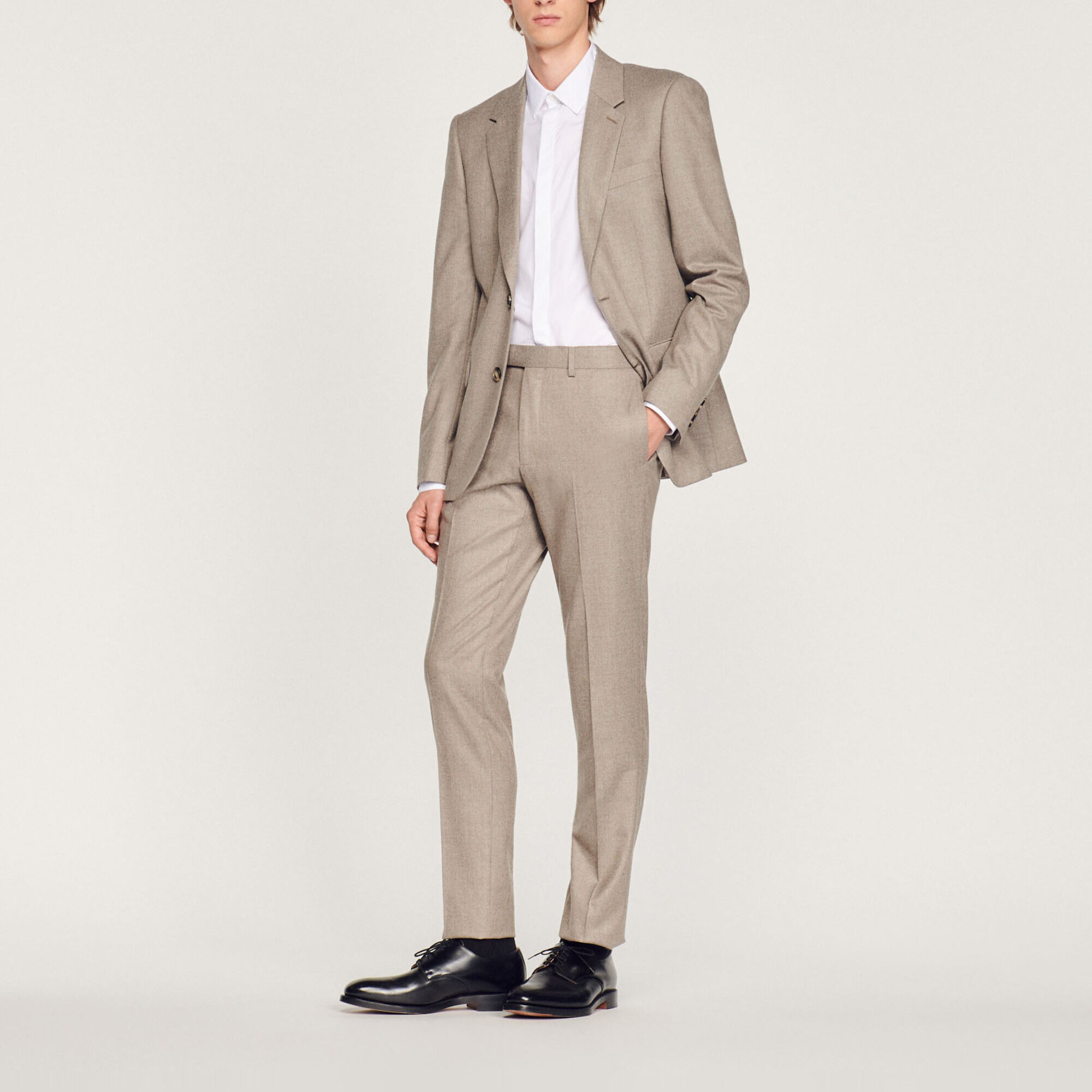 Flannel suit trousers