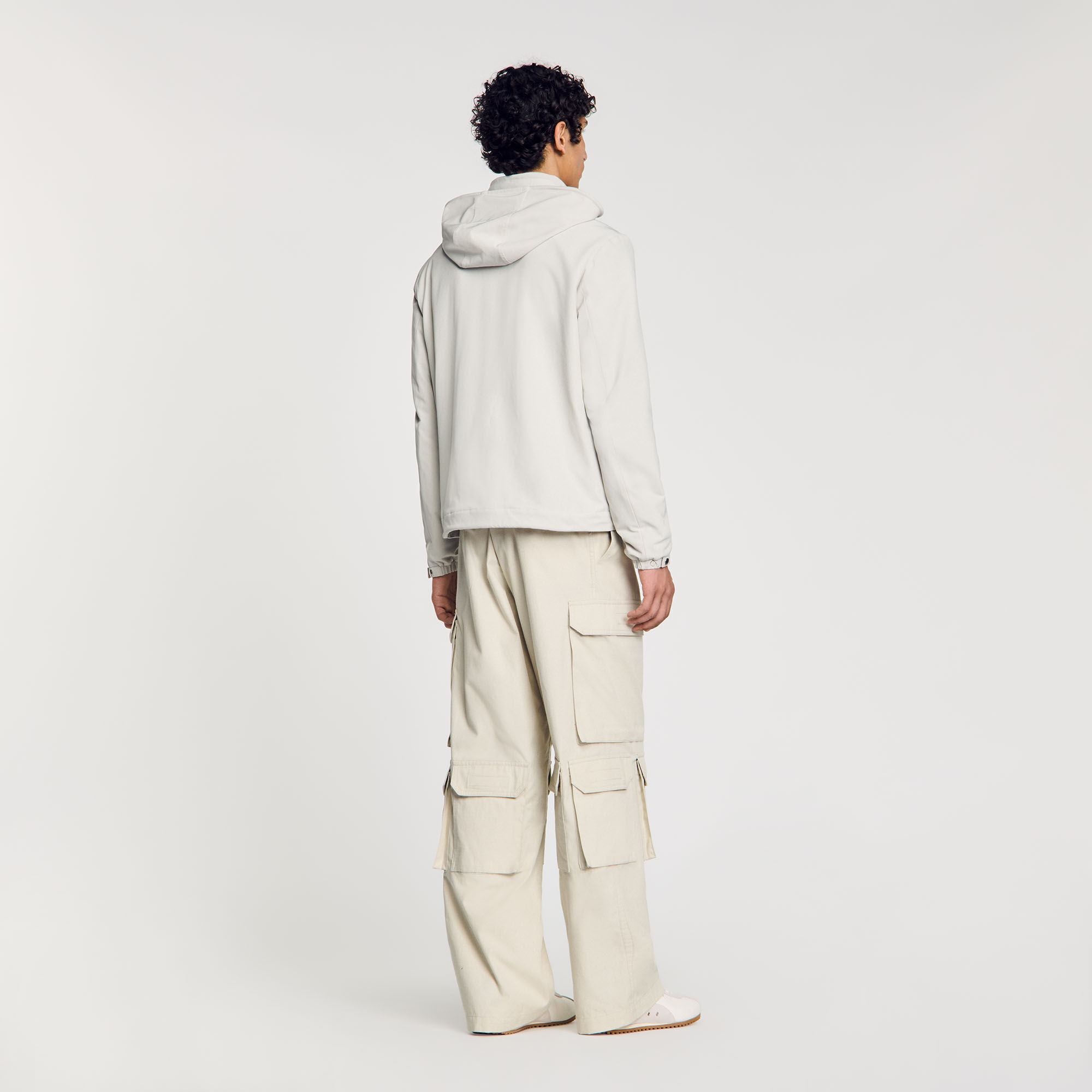 Zip-up hooded jacket
