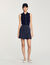 Short striped pleated skirt
