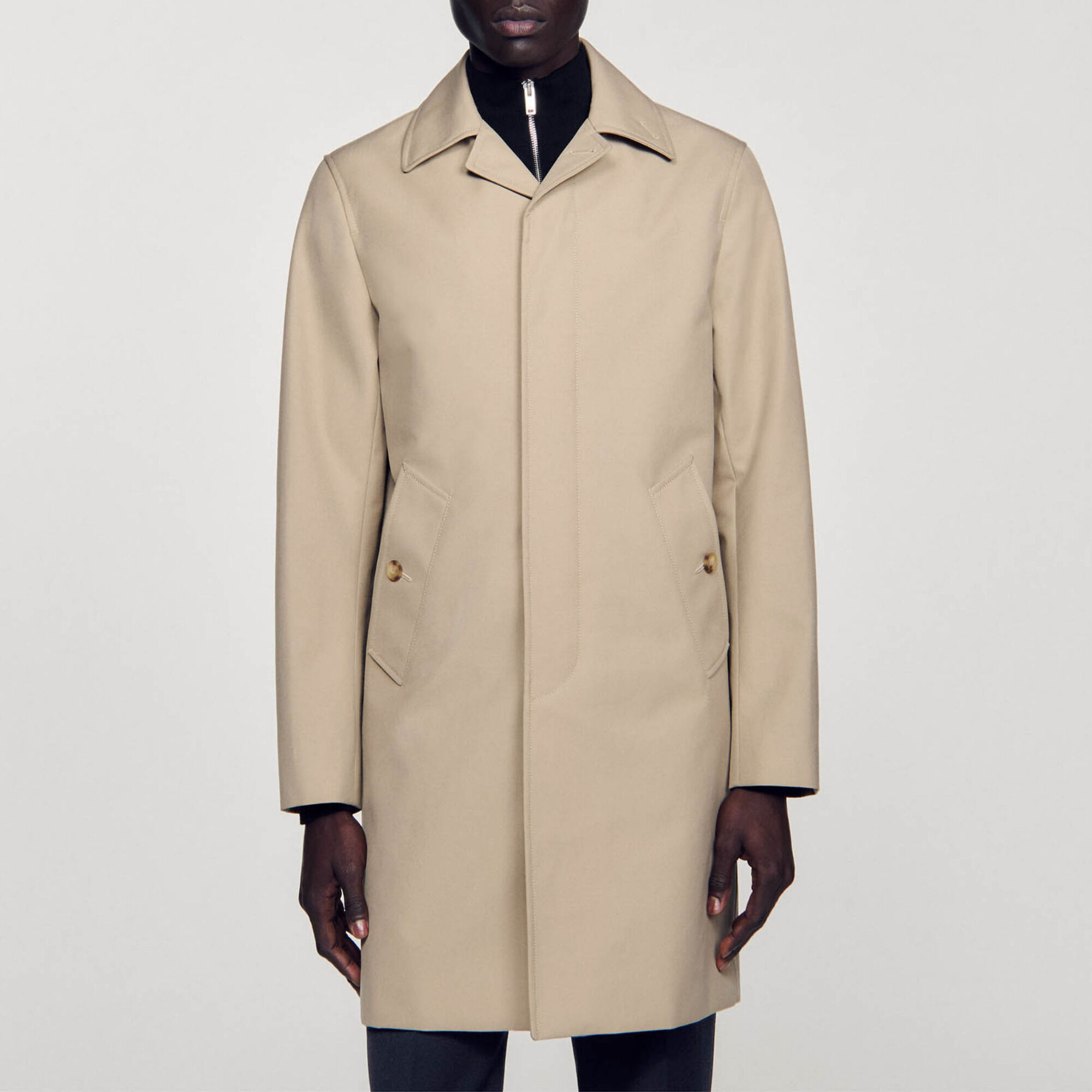 Waterproof technical fabric coat - Men | Sandro