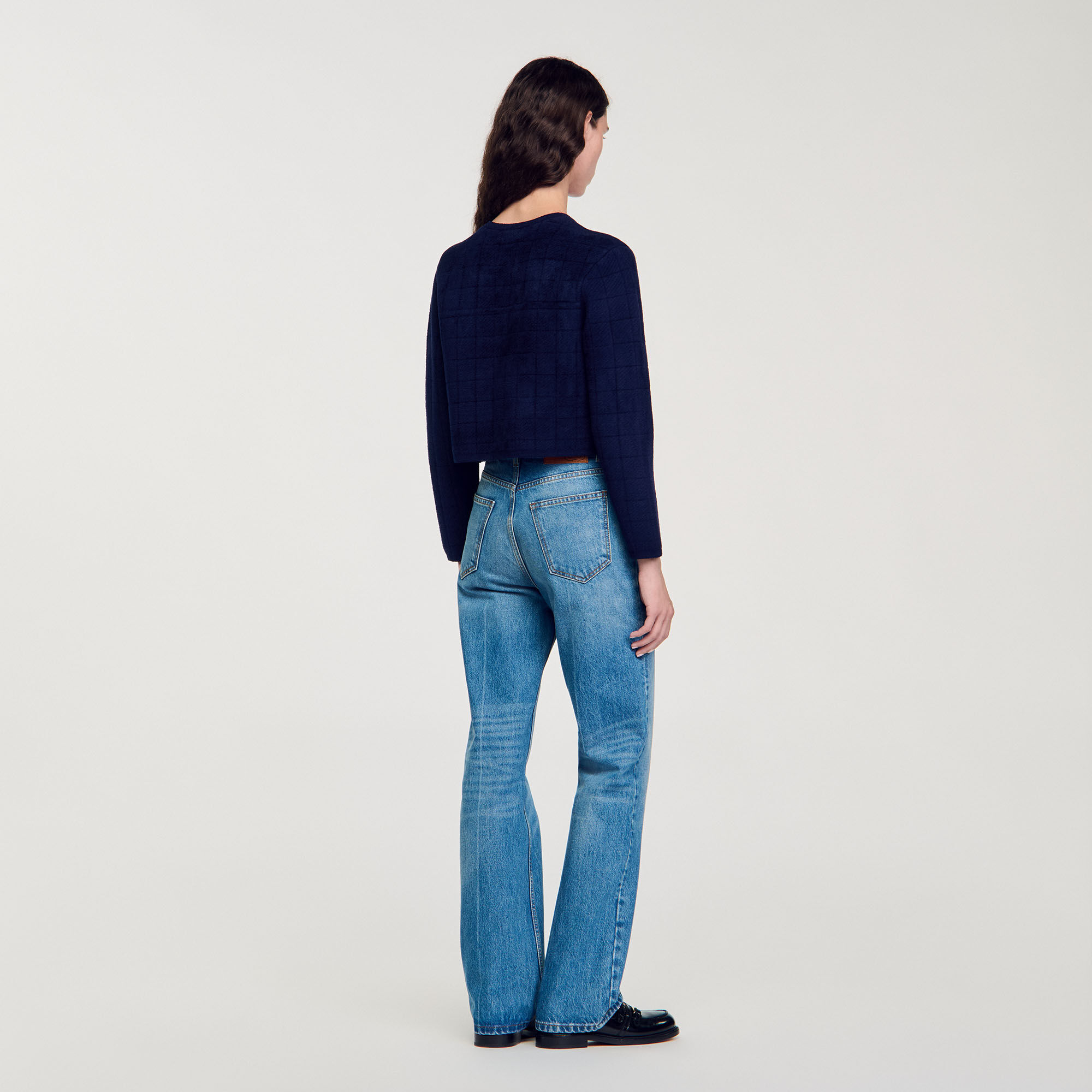 Short knit jacket