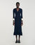 Two-tone knit maxi dress