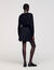 Short skirt with stitched pleats