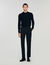 Elasticated straight-leg trousers