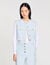 Ribbed jumper with Tunisian collar