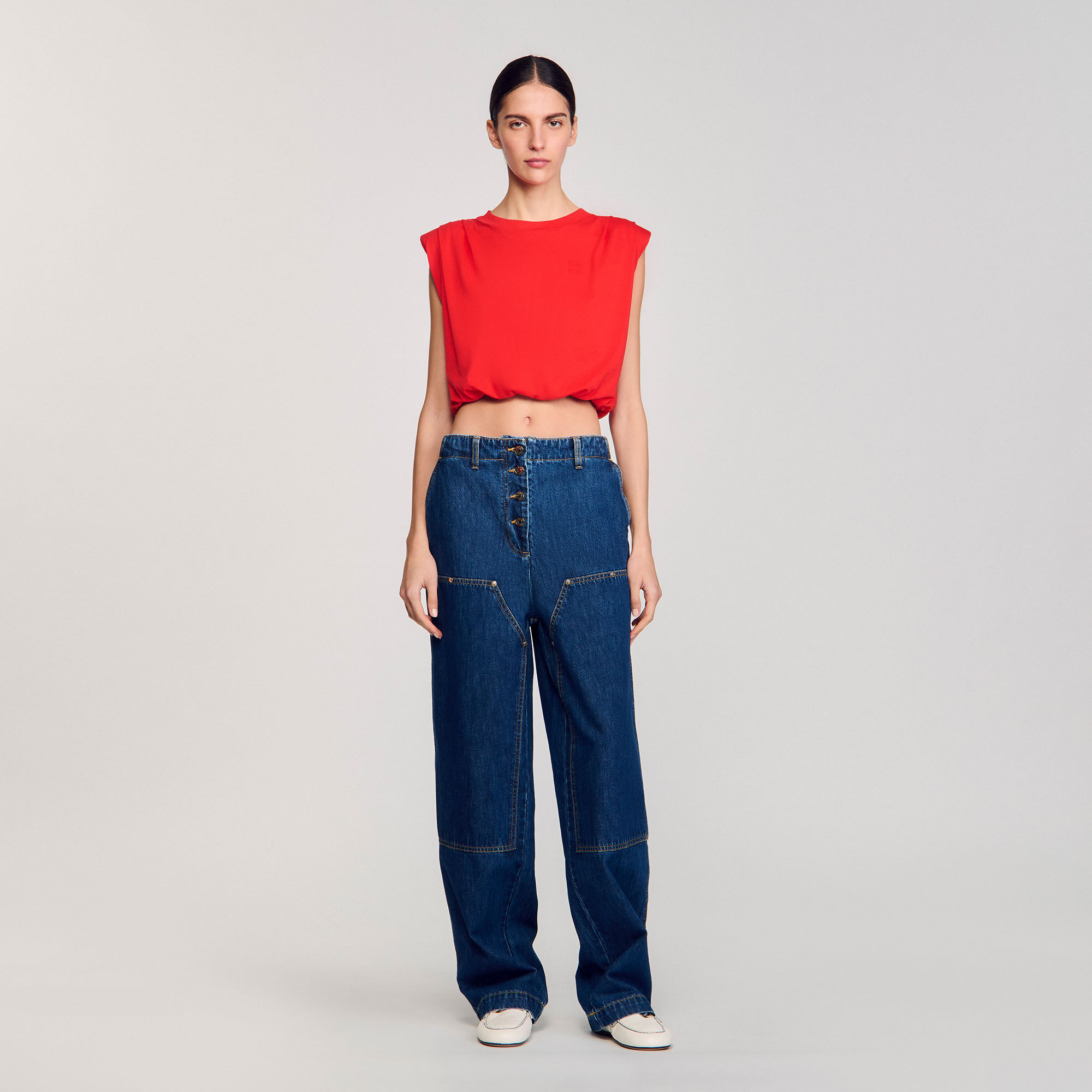 Short draped T-shirt