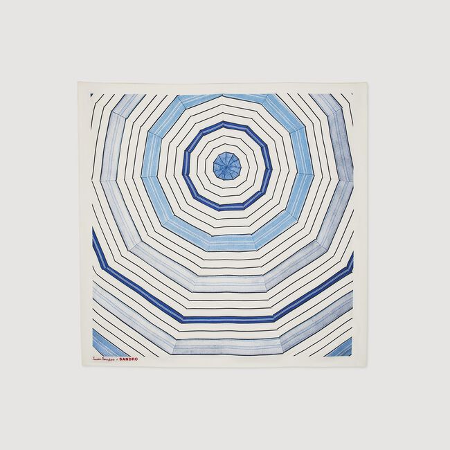 Striped silk scarf