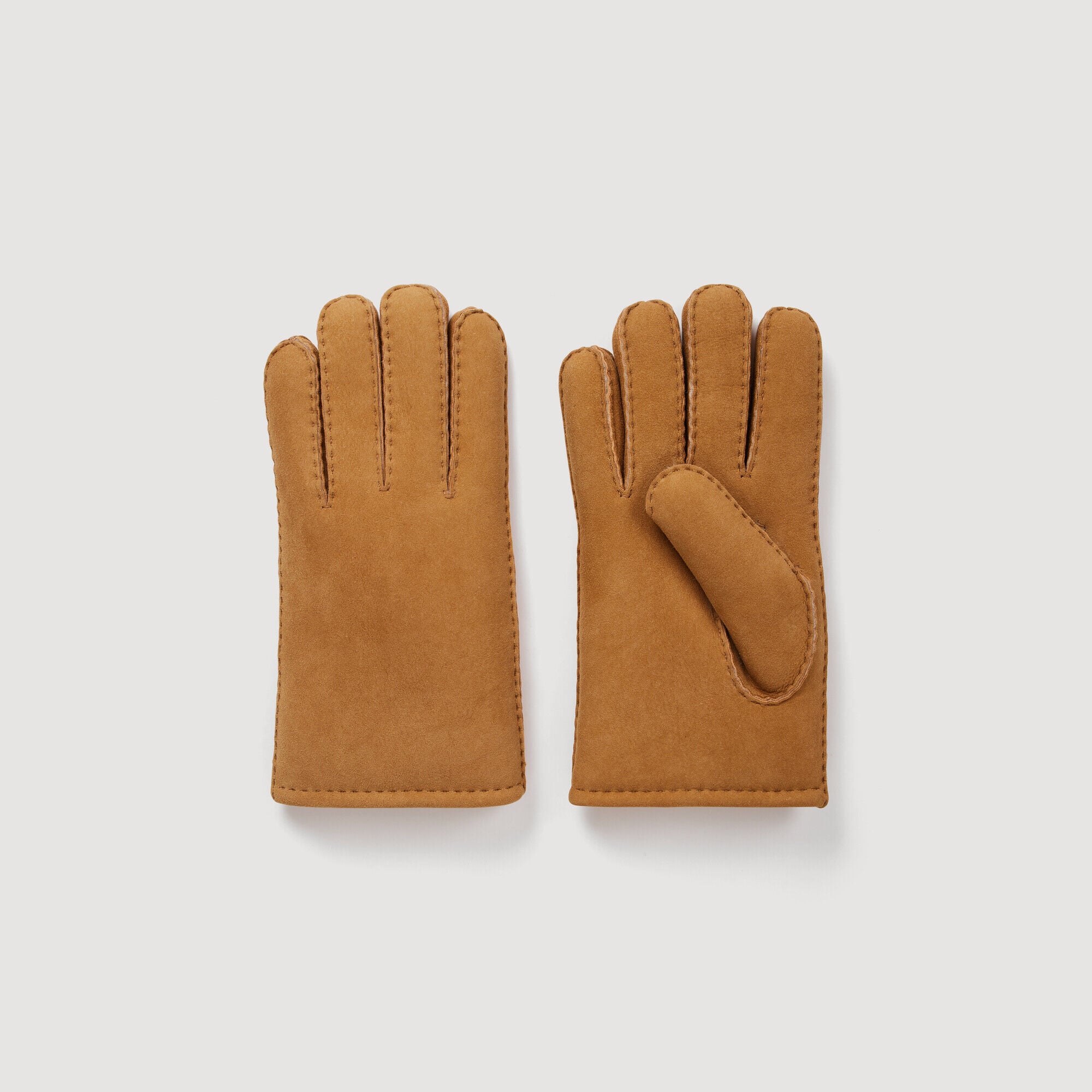 Suede and shearling gloves - Men | Sandro