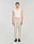 Elasticated straight-leg trousers