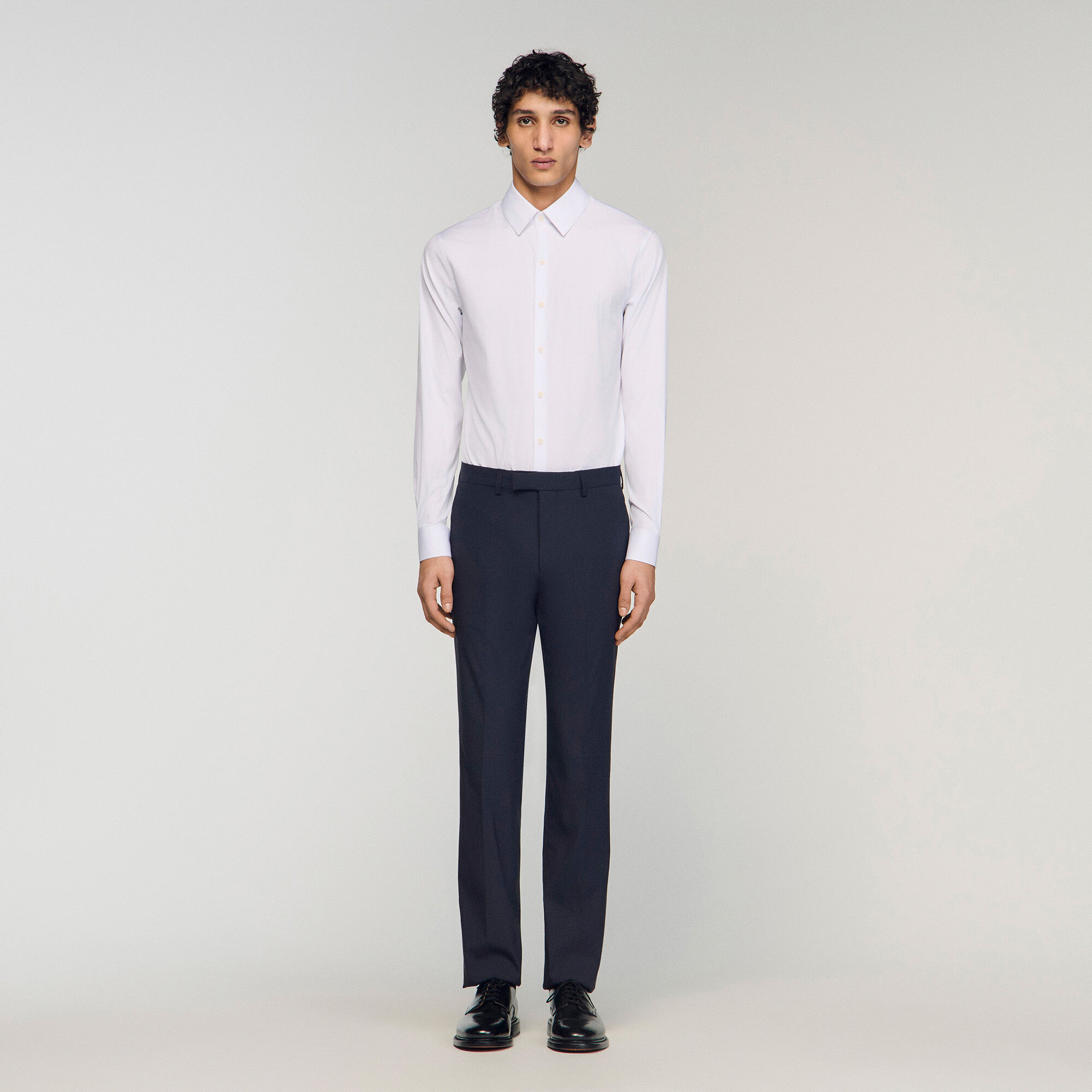 Wool suit trousers