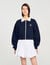 Cropped two-tone sweatshirt