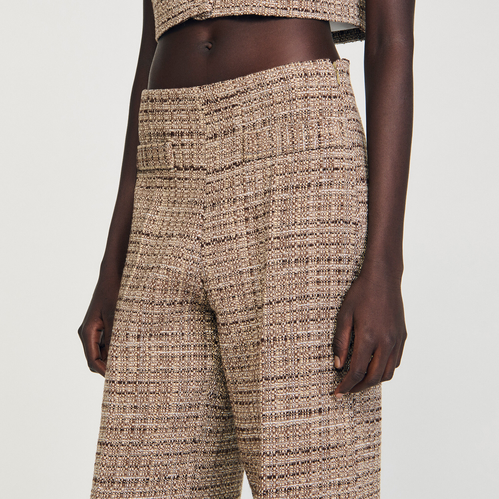 Decorative tweed trousers