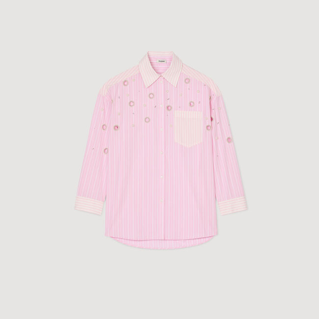 Striped rhinestone shirt