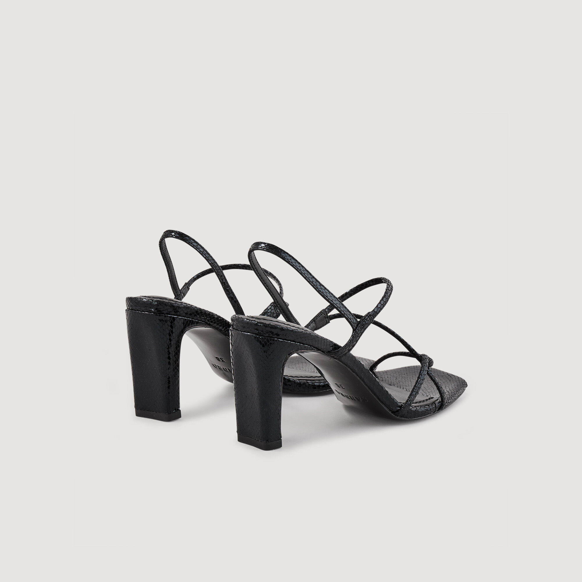 Sandals with narrow straps