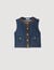 Denim and leather top