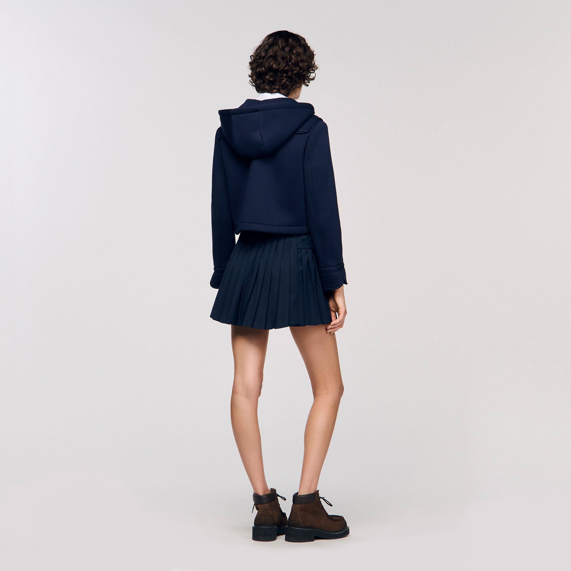 Technical hooded jacket