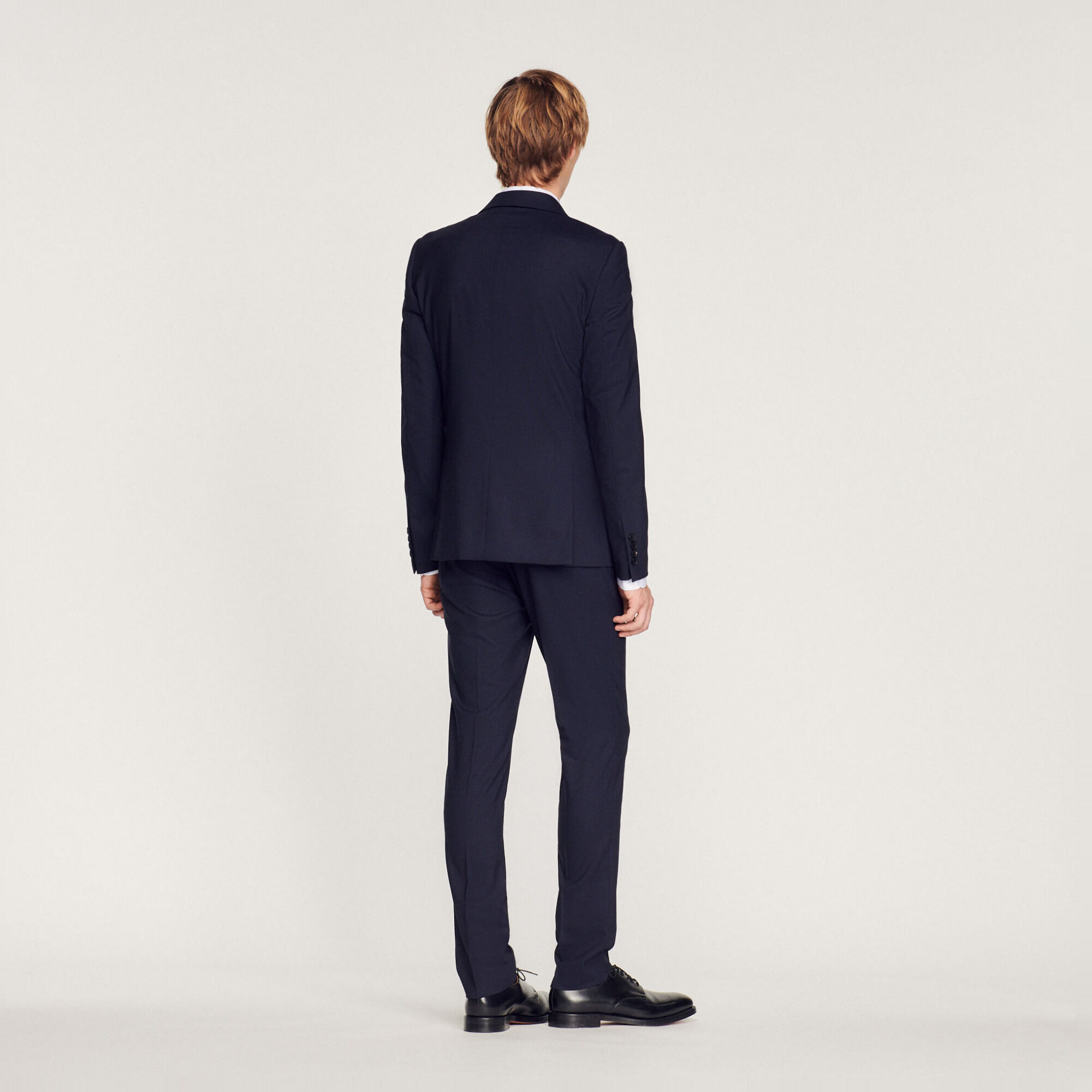Stretch wool suit jacket