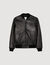 Smooth leather varsity jacket - Men | Sandro