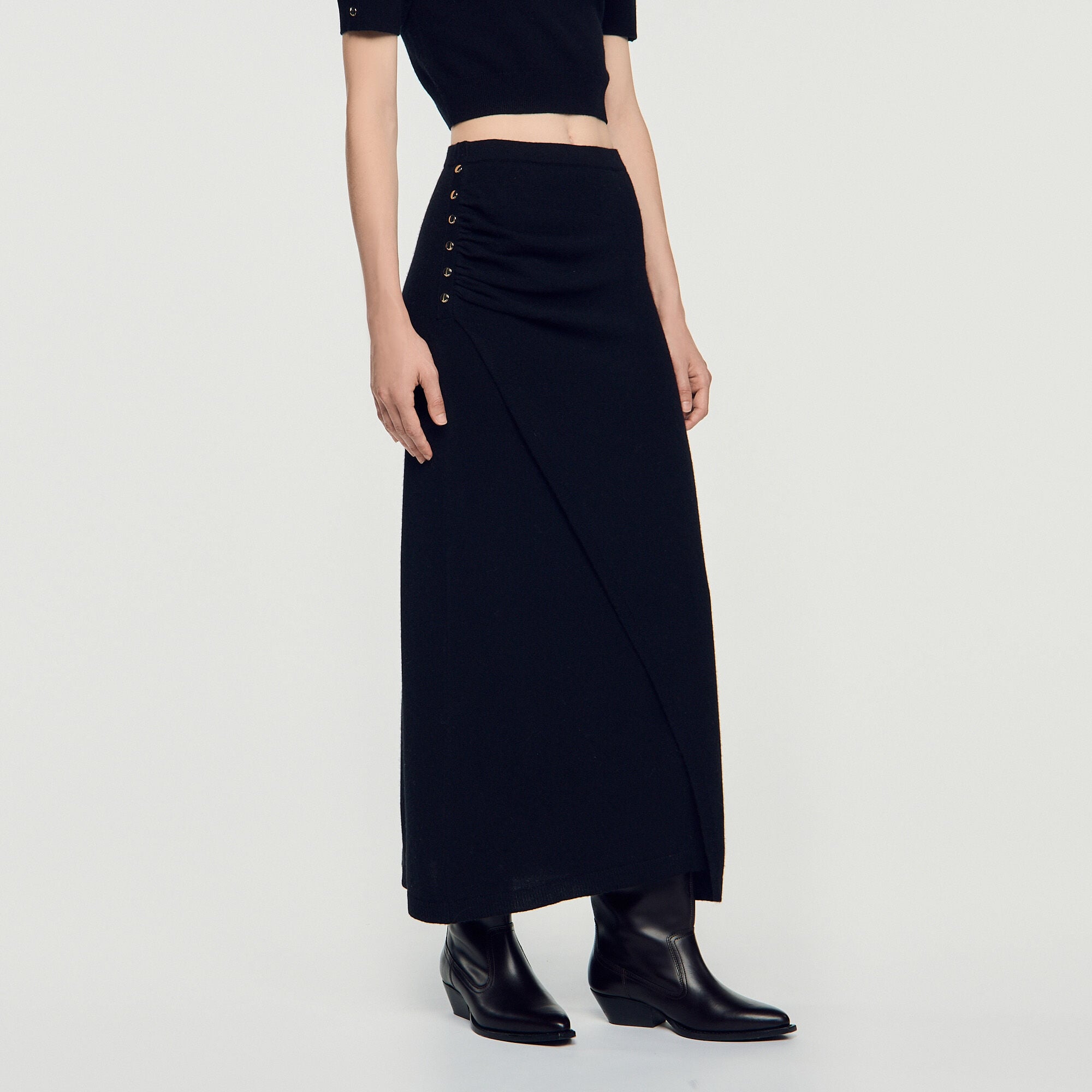 Gathered knit skirt - Women | Sandro