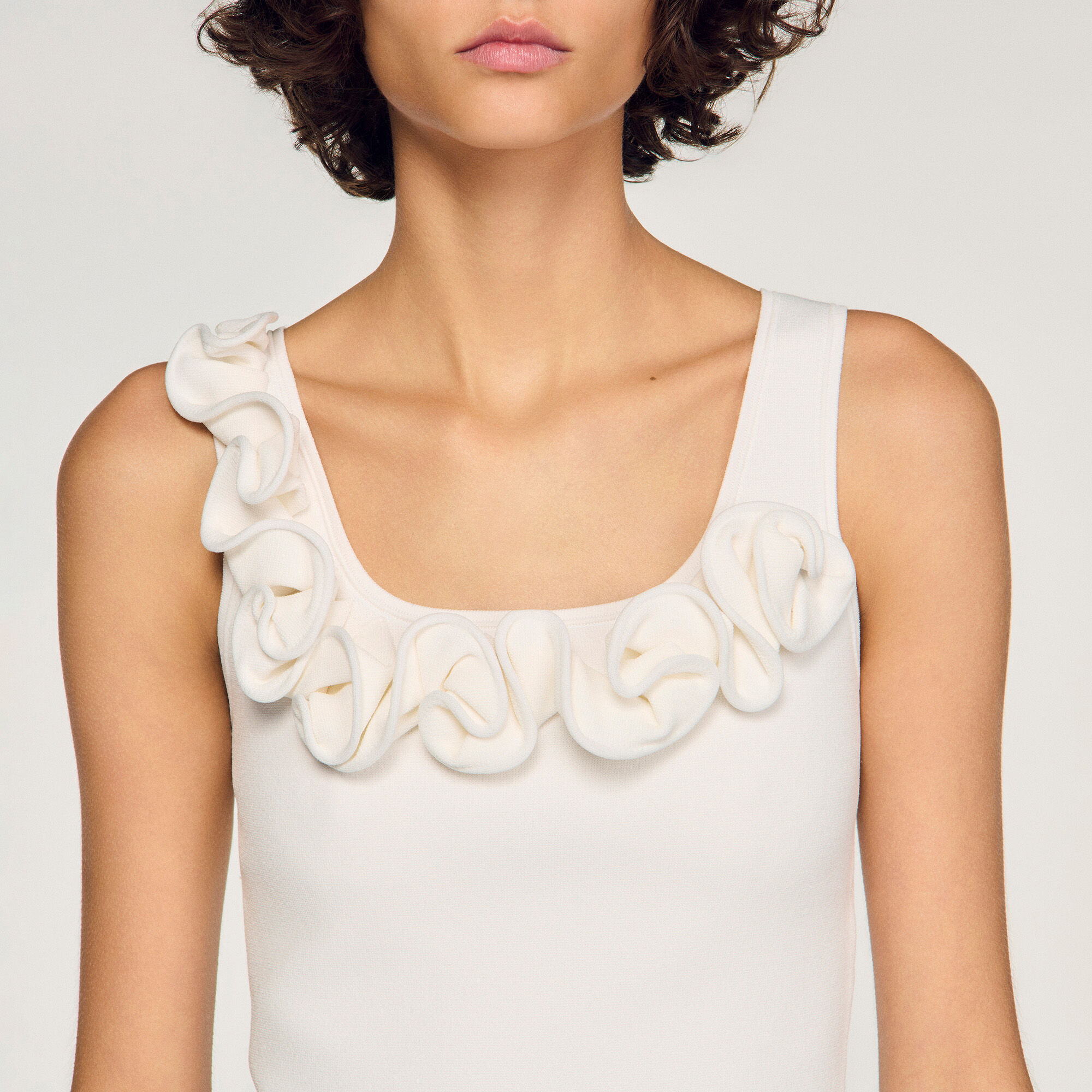 Floral knit crop top