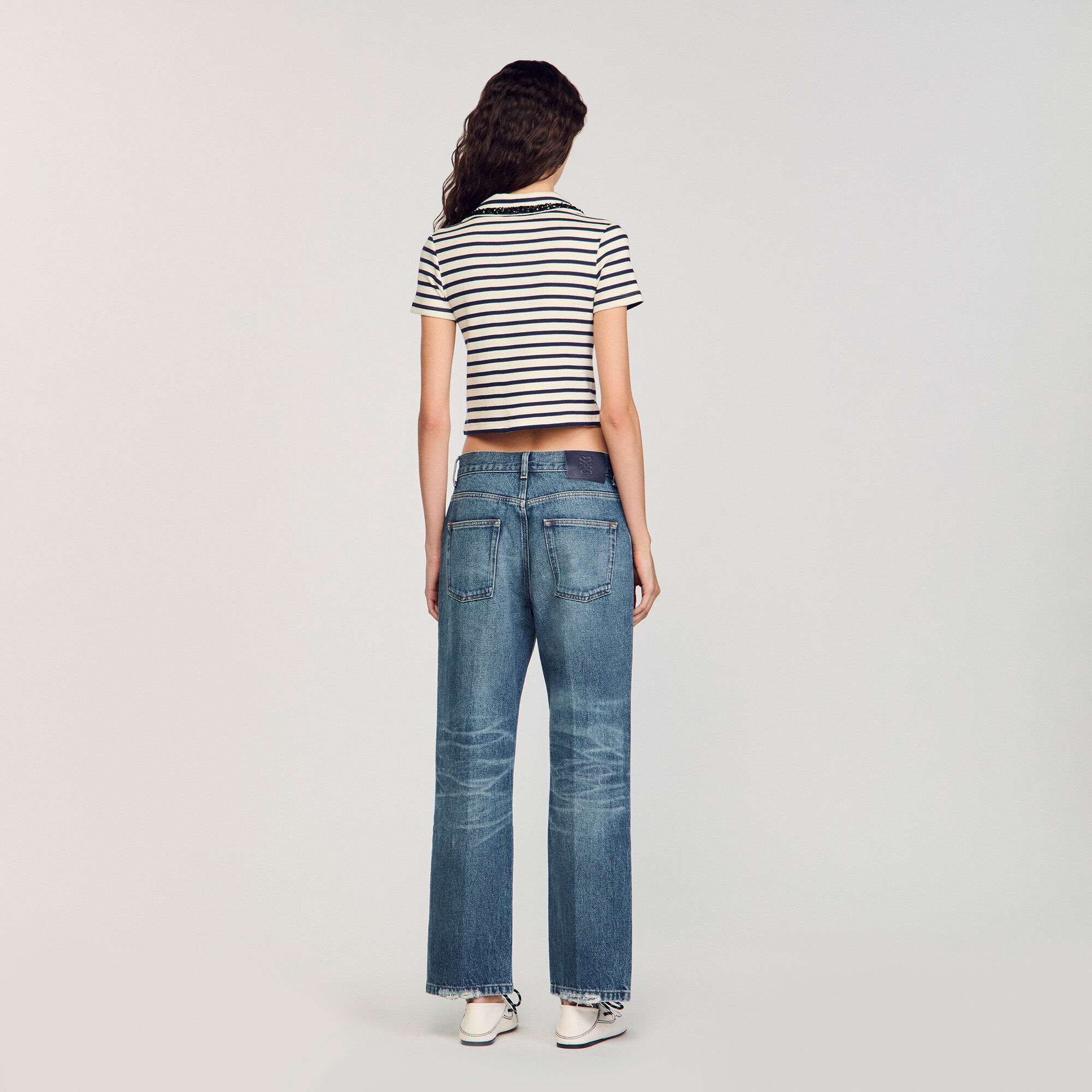 Striped polo shirt